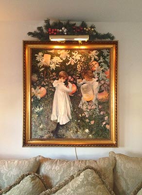 edward tadiello's painting after Sargent in a collectors home