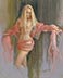 heather in pink original oil painting by edward tadiello