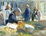 the old market in nice original oil painting by edward tadiello
      